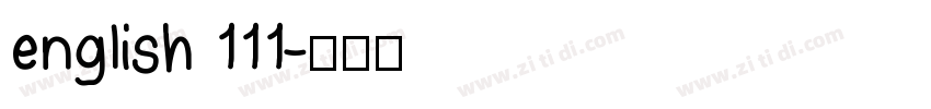 english 111字体转换